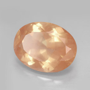 Andesina labradorita naranja natural de 7,92 ct, corte óvalo, VVS-VS