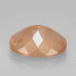 Andesina labradorita naranja natural de 7,92 ct, corte óvalo, VVS-VS