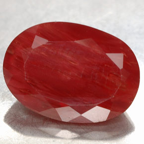 Andesina labradorita rojo natural de 3,90 ct, corte óvalo, VVS-VS