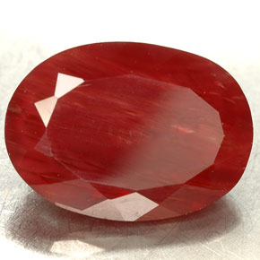 Andesina labradorita rojo natural de 3,90 ct, corte óvalo, VVS-VS