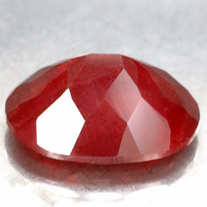 Andesina labradorita rojo natural de 3,90 ct, corte óvalo, VVS-VS