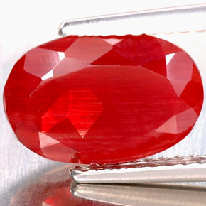 Andesina labradorita rojo natural de 2,34 ct, corte óvalo, VVS-VS
