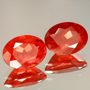 Gemas de Labradorita Andesina Roja natural de  ct, Corte Óvalo, VVS