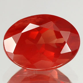 Andesina labradorita rojo natural de 0,93 ct, corte óvalo, VVS