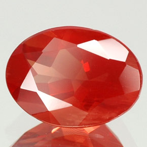 Andesina labradorita rojo natural de 0,93 ct, corte óvalo, VVS