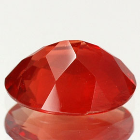 Andesina labradorita rojo natural de 0,93 ct, corte óvalo, VVS