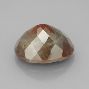 Andesina labradorita rojo natural de 5,92 ct, corte óvalo, VVS