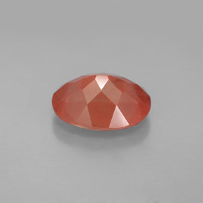 Labradorita Andesina Rojo naranja natural de 2.97 ct, Corte Óvalo, VVS