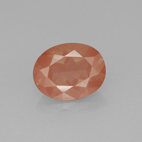 Andesina labradorita rojo natural de 1,81 ct, corte óvalo, VVS