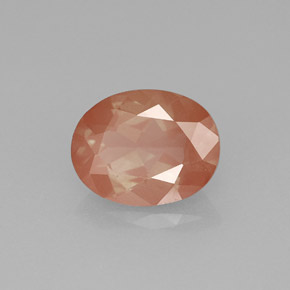 Andesina labradorita rojo natural de 1,81 ct, corte óvalo, VVS
