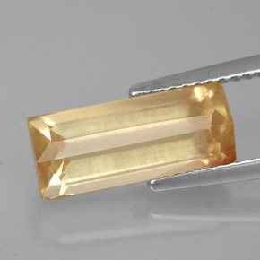 Andesina labradorita amarillo natural de 3,90 ct, baguette, VS