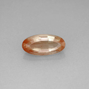 Andesina labradorita rojo natural de 1,21 ct, corte óvalo, VVS