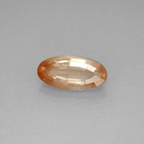 Andesina labradorita rojo natural de 1,21 ct, corte óvalo, VVS