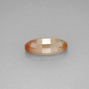 Andesina labradorita rojo natural de 1,21 ct, corte óvalo, VVS