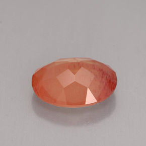 Andesina labradorita naranja natural de 2,91 ct, corte óvalo, VVS