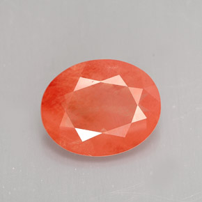 Andesina labradorita rojo natural de 2,47 ct, corte óvalo, VVS
