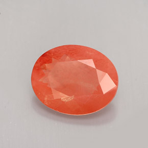 Andesina labradorita rojo natural de 2,47 ct, corte óvalo, VVS