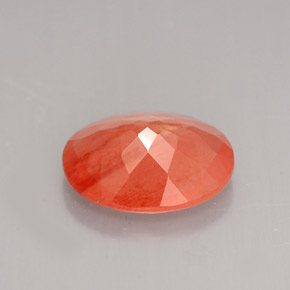 Andesina labradorita rojo natural de 2,47 ct, corte óvalo, VVS