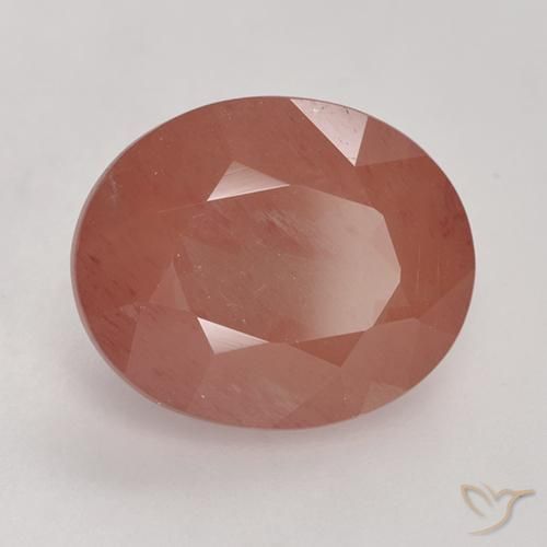 3.16ct Natural Rojo medio Labradorita Andesina, Ovalada, Translúcido