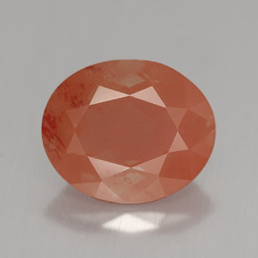 Andesina labradorita naranja natural de 3,16 ct, corte óvalo, VVS
