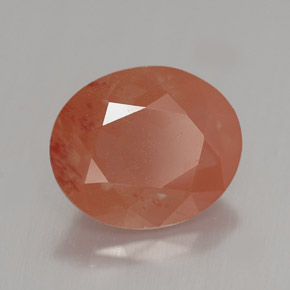 Andesina labradorita naranja natural de 3,16 ct, corte óvalo, VVS