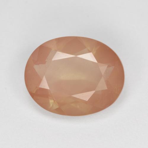 Labradorita Andesina Naranja rojizo claro natural de 2.39 ct, Corte Óvalo, VVS