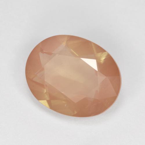 Labradorita Andesina Naranja rojizo claro natural de 2.39 ct, Corte Óvalo, VVS