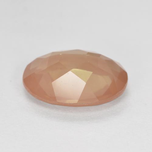 Labradorita Andesina Naranja rojizo claro natural de 2.39 ct, Corte Óvalo, VVS