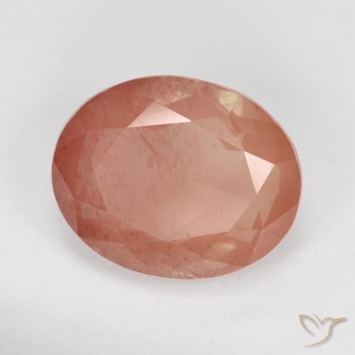 3.59ct Natural Rojo medio Labradorita Andesina, Ovalada, Transparente