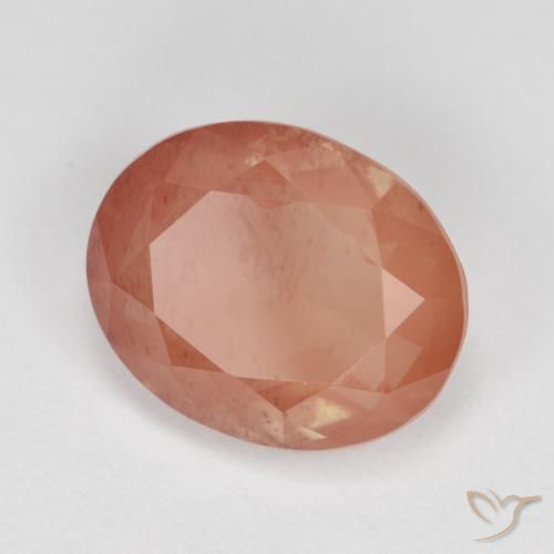 Labradorita Andesina Rojo medio natural de 3.59 ct, Ovalada, Transparente