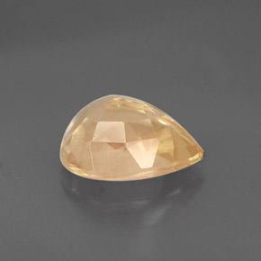 Labradorita Andesina Naranja miel natural de 1.58 ct, En forma de pera, VVS-VS