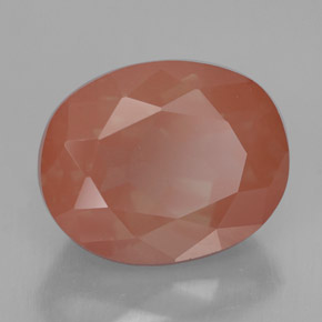 Andesina labradorita naranja natural de 3,10 ct, corte óvalo, VVS