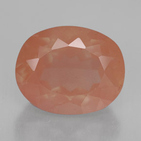 Andesina labradorita naranja natural de 3,76 ct, corte óvalo, VVS