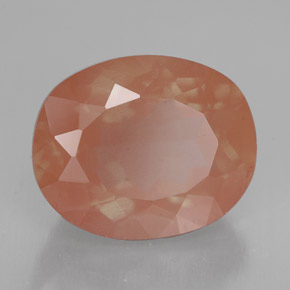 Andesina labradorita naranja natural de 3,76 ct, corte óvalo, VVS