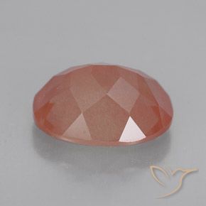 Labradorita Andesina Rosado medio natural de 2.48 ct, Ovalada, Transparente
