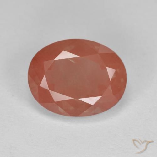 2.21ct Natural Rojo azulado Labradorita Andesina, Ovalada, Translúcido