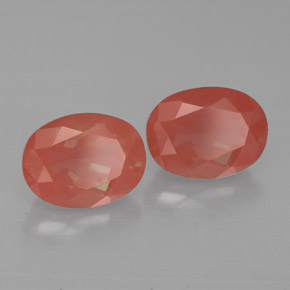Gemas de andesina labradorita rojo natural de  ct, corte óvalo, VS