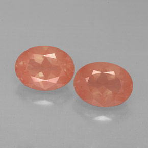 Gemas de andesina labradorita rojo natural de  ct, corte óvalo, VS