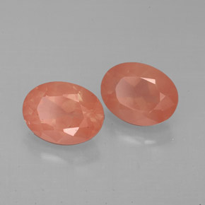 Gemas de andesina labradorita rojo natural de  ct, corte óvalo, VS