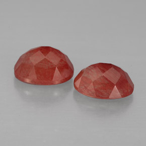 Gemas de andesina labradorita rojo natural de  ct, corte óvalo, VS