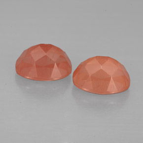 Gemas de andesina labradorita rojo natural de  ct, corte óvalo, VS