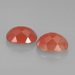 Gemas de andesina labradorita rojo natural de  ct, corte óvalo, VS