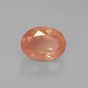 Andesina labradorita rojo natural de 1,49 ct, corte óvalo, VS