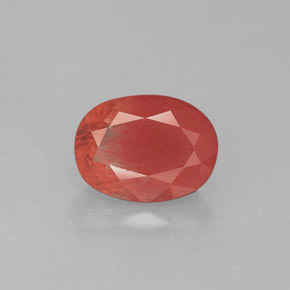 Andesina labradorita rojo natural de 1,40 ct, corte óvalo, VS