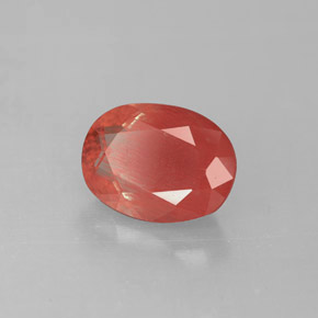 Andesina labradorita rojo natural de 1,40 ct, corte óvalo, VS