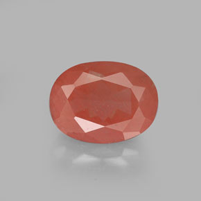 Andesina labradorita rojo natural de 1,40 ct, corte óvalo, VS