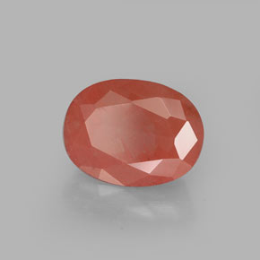Andesina labradorita rojo natural de 1,40 ct, corte óvalo, VS