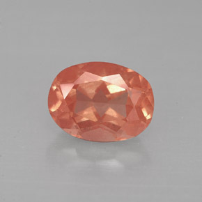 Andesina labradorita rojo natural de 1,40 ct, corte óvalo, VS