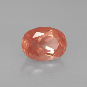 Andesina labradorita rojo natural de 1,40 ct, corte óvalo, VS
