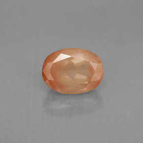 Andesina labradorita rojo natural de 1,61 ct, corte óvalo, VS